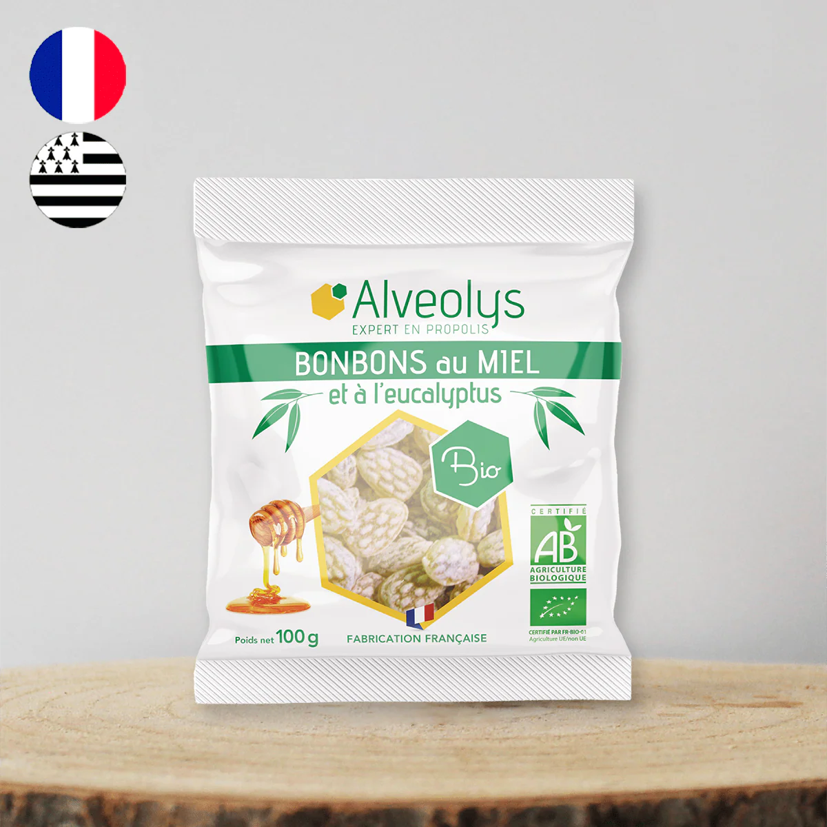 Bonbons au miel et à l'eucalyptus bio