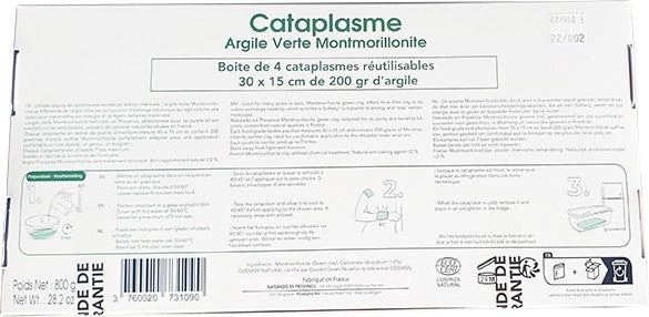Cataplasme-argile-verte-montmorillonite - mode emploi