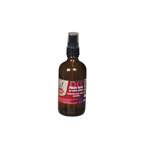 Flacon spray en verre ambré 100 ml 