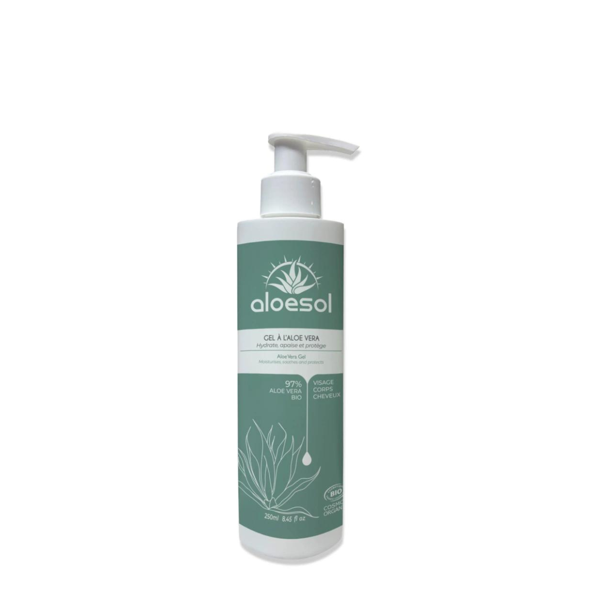 Gel hydratant 97% Aloe Vera bio - 250 ml