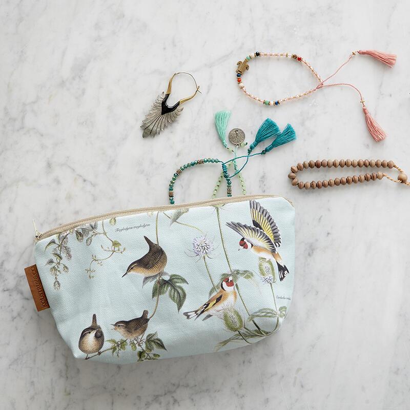 Trousse en coton bio - Oiseaux du jardin