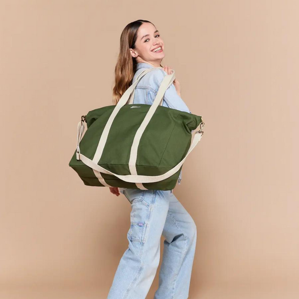 Cabas Cesar - Vert Olive - Hindbag - vu porté