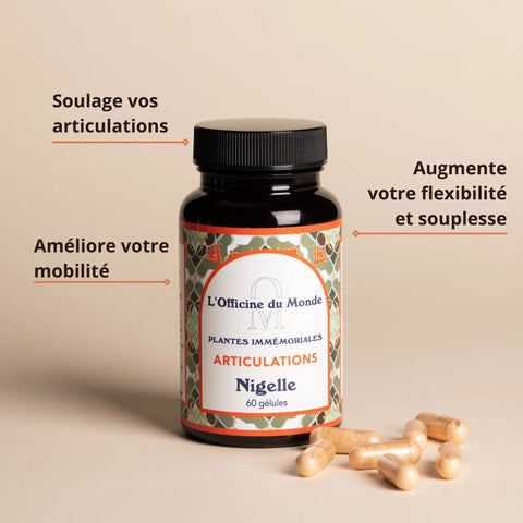 Articulations - Thymoquinone 20mg - 60 gélules - cure de 2 mois