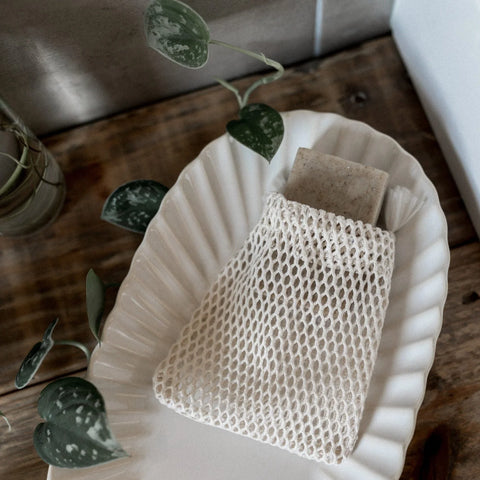 Filet à savon en coton biologique