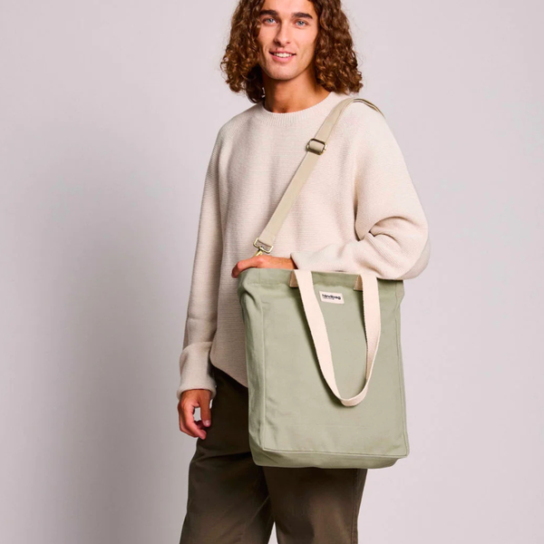 Cabas vertical Paul - Couleur Vert argile