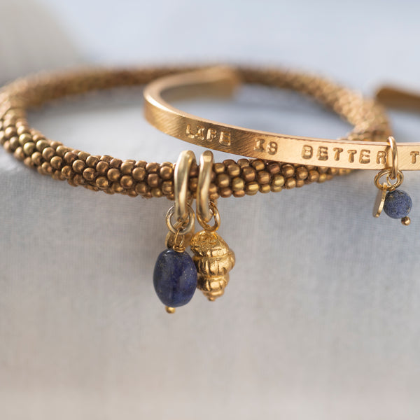 Bracelet Lapis Lazuli - Life is better together - Bijou éthique