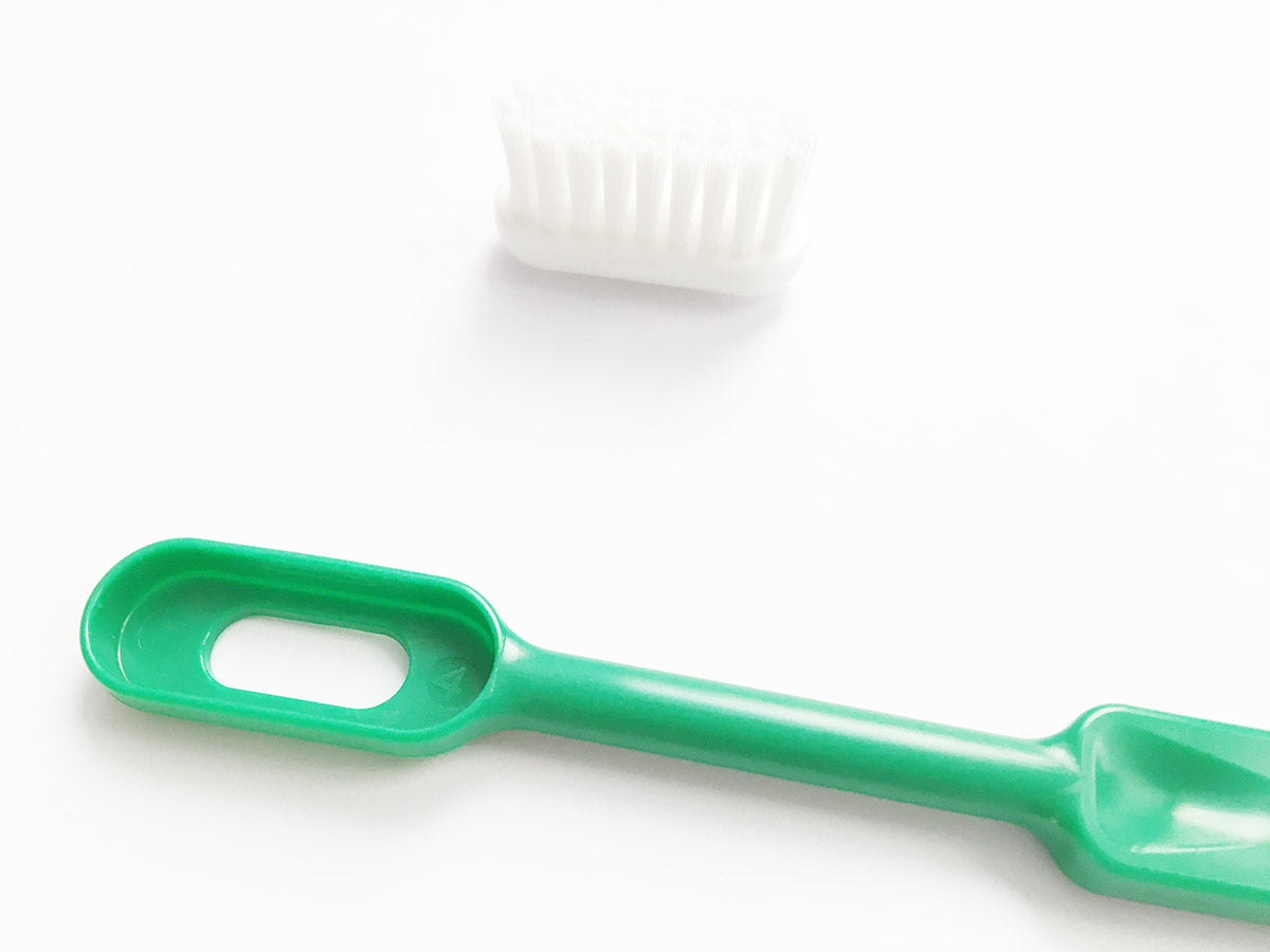 Brosse à dents tête changeable verte