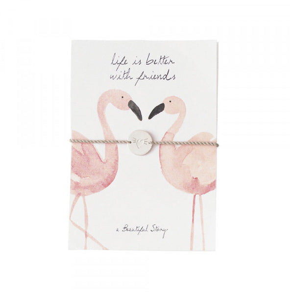 Carte Flamands roses Life is better with friends